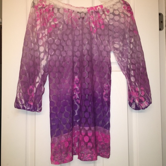 Shear Polka Dot Top - Picture 2 of 4